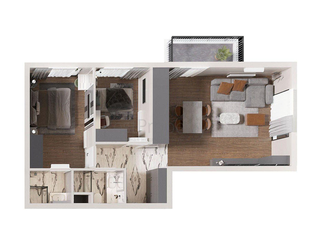 شقق 2+1 في التينتاس - حي أنطاليا 