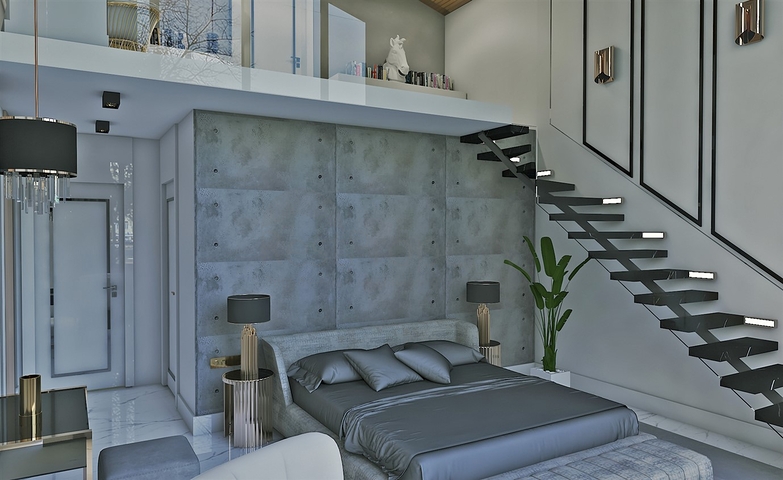 مجمع فلل 4 + 1 في منطقة ديشيميالتي-أنطاليا