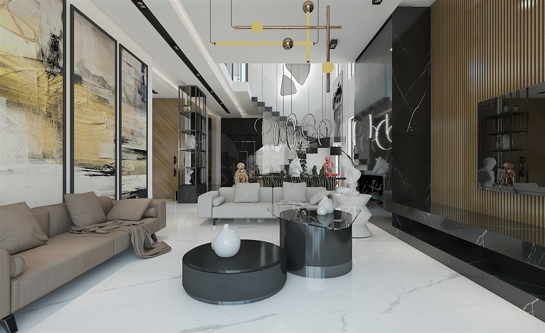 مجمع فلل 4 + 1 في منطقة ديشيميالتي-أنطاليا