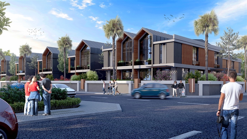 مجمع فلل 4 + 1 في منطقة ديشيميالتي-أنطاليا