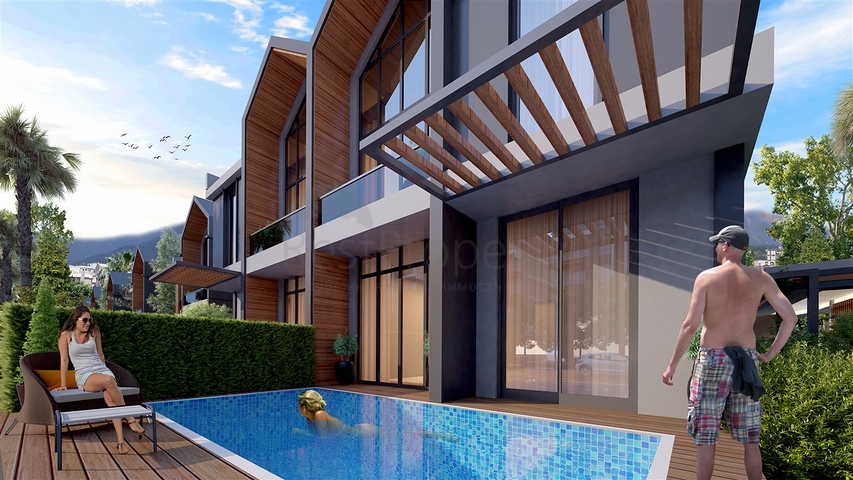 مجمع فلل 4 + 1 في منطقة ديشيميالتي-أنطاليا