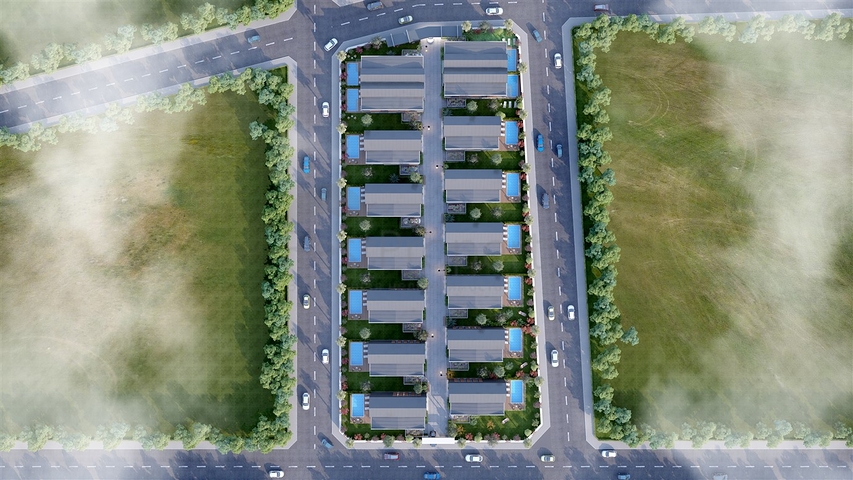 مجمع فلل 4 + 1 في منطقة ديشيميالتي-أنطاليا