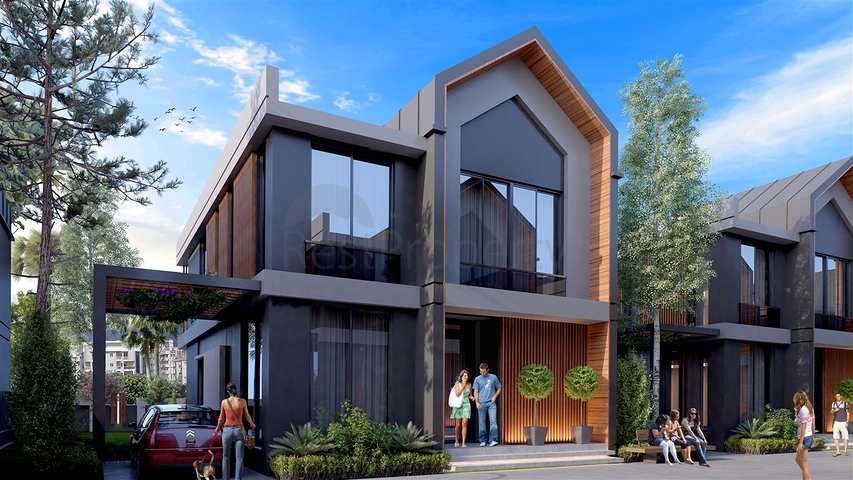 مجمع فلل 4 + 1 في منطقة ديشيميالتي-أنطاليا