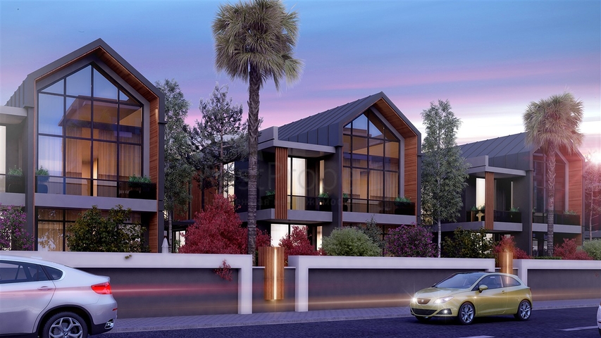 مجمع فلل 4 + 1 في منطقة ديشيميالتي-أنطاليا