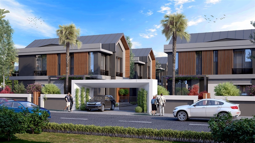 مجمع فلل 4 + 1 في منطقة ديشيميالتي-أنطاليا