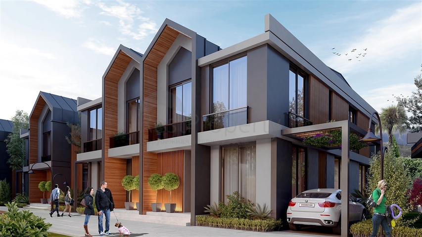 مجمع فلل 4 + 1 في منطقة ديشيميالتي-أنطاليا