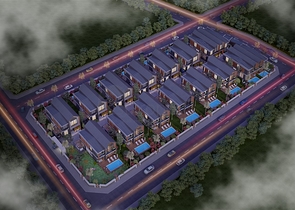 مجمع فلل 4 + 1 في منطقة ديشيميالتي-أنطاليا