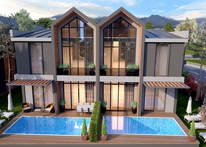 مجمع فلل 4 + 1 في منطقة ديشيميالتي-أنطاليا