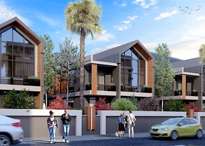 مجمع فلل 4 + 1 في منطقة ديشيميالتي-أنطاليا