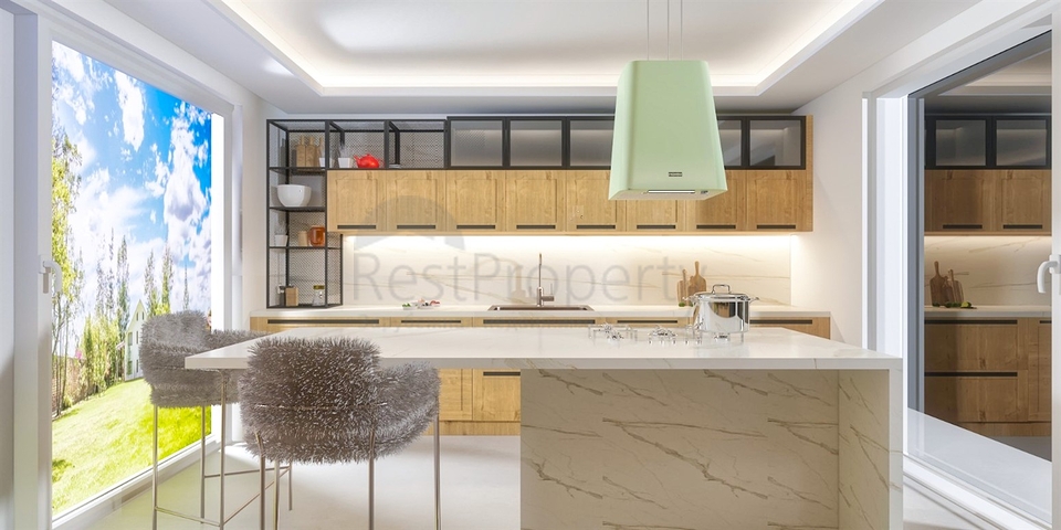 فيلا مريحة 4 + 1 في منطقة دوشيميالتي-أنطاليا 