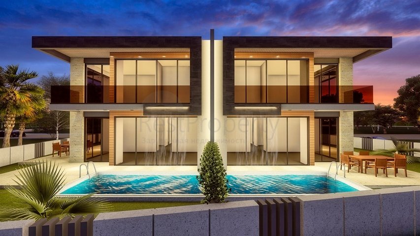 فيلا مريحة 4 + 1 في منطقة دوشيميالتي-أنطاليا 