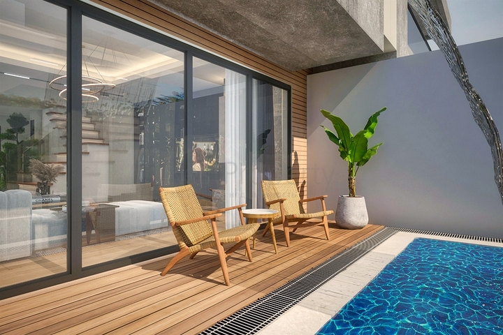 فيلا مريحة 4 + 1 في منطقة دوشيميالتي-أنطاليا 