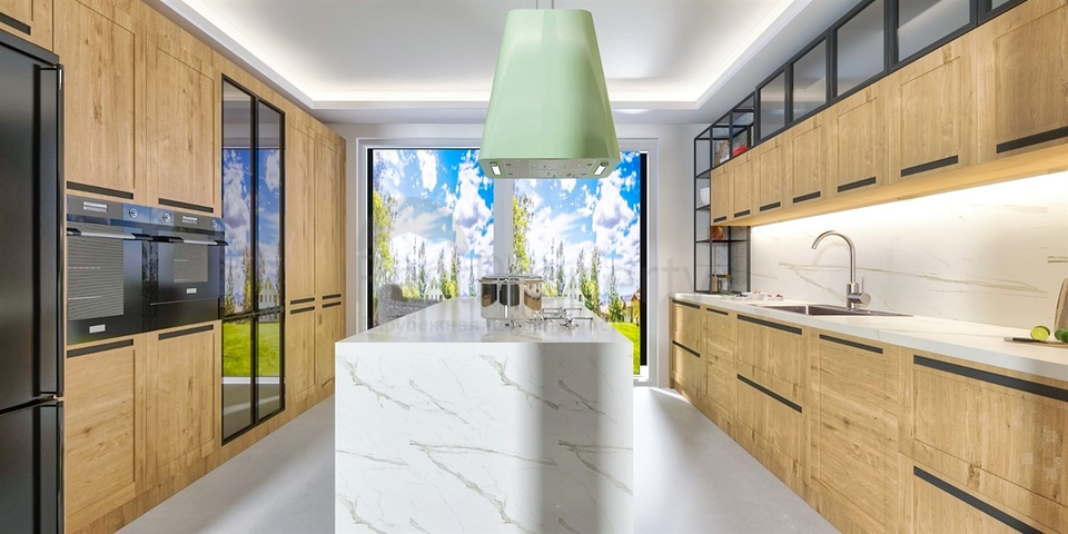 فيلا مريحة 4 + 1 في منطقة دوشيميالتي-أنطاليا 