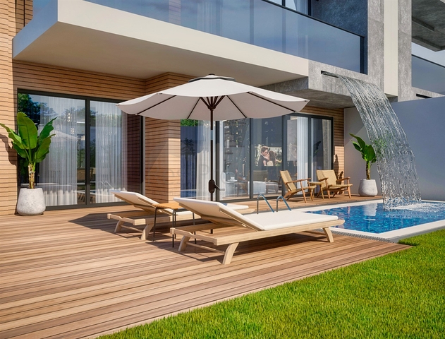 فيلا مريحة 4 + 1 في منطقة دوشيميالتي-أنطاليا 