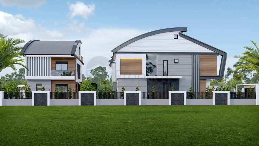 فلل مخطط طابق 4 + 2 و 6 + 2 في منطقة دوشيمالتي-أنطاليا 