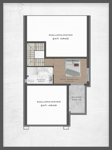 فلل مخطط طابق 4 + 2 و 6 + 2 في منطقة دوشيمالتي-أنطاليا 