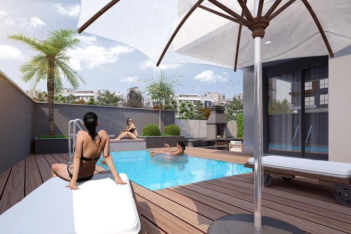 فيلا من ثلاثة طوابق 5+1 في دوشيميالتي-منطقة أنطاليا 