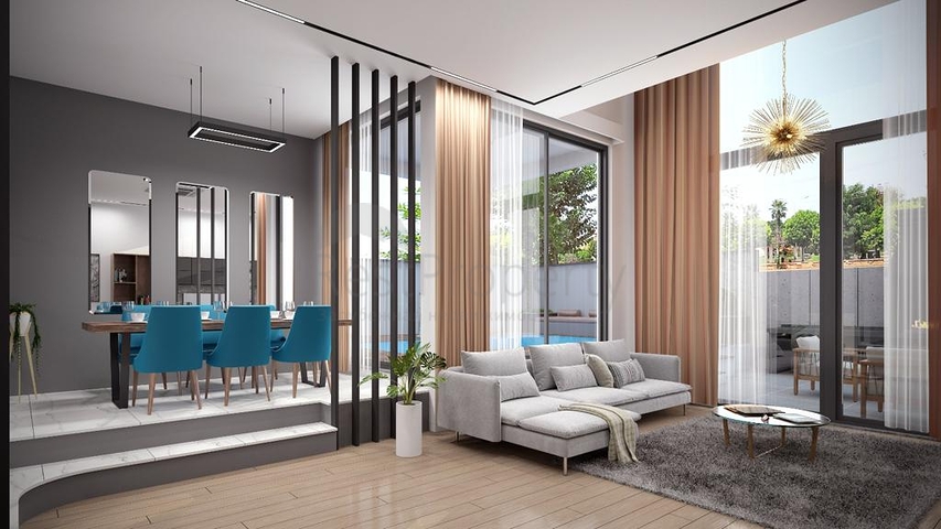 فيلا من ثلاثة طوابق 5+1 في دوشيميالتي-منطقة أنطاليا 