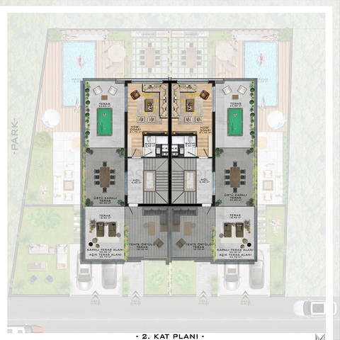 فيلا من ثلاثة طوابق 5+1 في دوشيميالتي-منطقة أنطاليا 