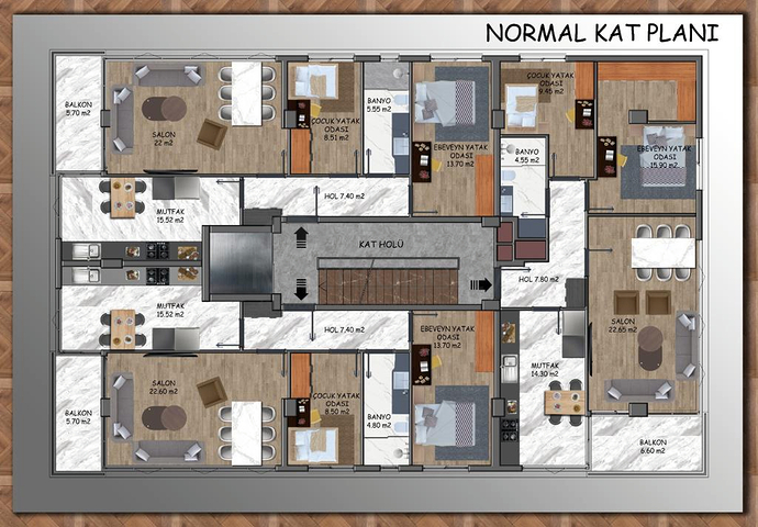 شقق 2+1 و 3+1 في منطقة إشلبهجة السكنية-أنطاليا