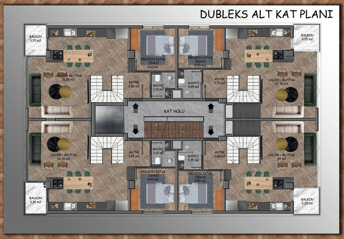 شقق 2+1 و 3+1 في منطقة إشلبهجة السكنية-أنطاليا