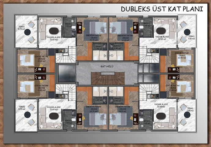 شقق 2+1 و 3+1 في منطقة إشلبهجة السكنية-أنطاليا