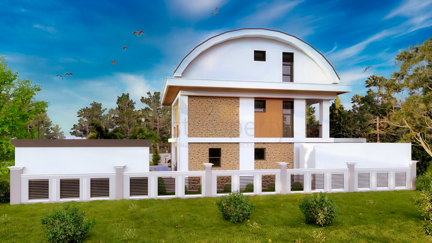 4 + 1 فيلا 800 متر من البحر في منطقة بيليك 