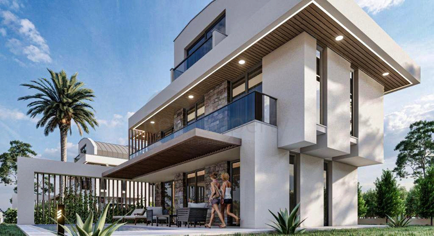 الفيلا تبعد 900 متر عن البحر و 600 متر عن بيليك