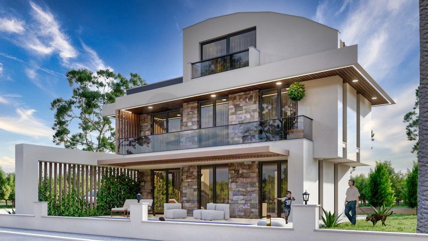 الفيلا تبعد 900 متر عن البحر و 600 متر عن بيليك