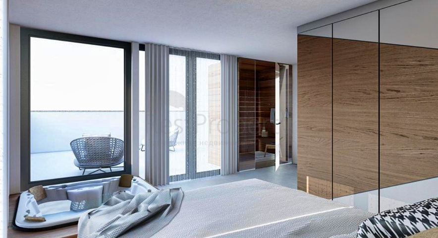 الفيلا تبعد 900 متر عن البحر و 600 متر عن بيليك