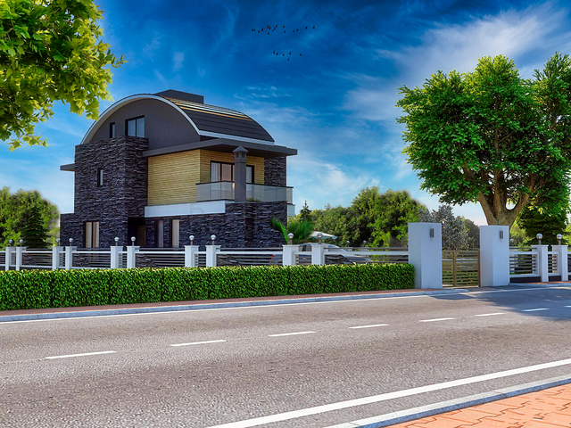 فيلا 5 + 1 بحمام سباحة في منطقة بيليك أنطاليا