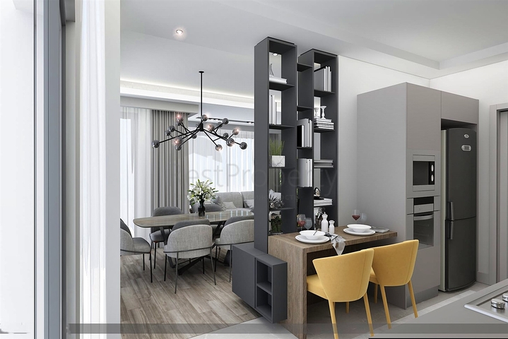 شقق 2+1 و 4+1 و 5+1 في وسط مدينة أنطاليا 