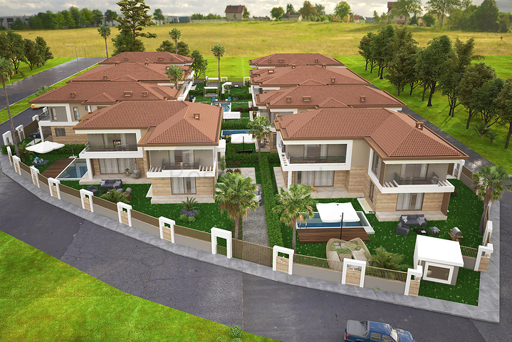 فيلات في منطقة دوشيميالتي المرموقة-أنطاليا  فيلات في منطقة دوشيميالتي المرموقة-أنطاليا