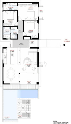 فيلا 3+1 في منطقة فتحية 