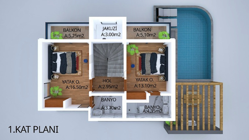 فيلا 4+1 قيد الإنشاء في منطقة فتحية 