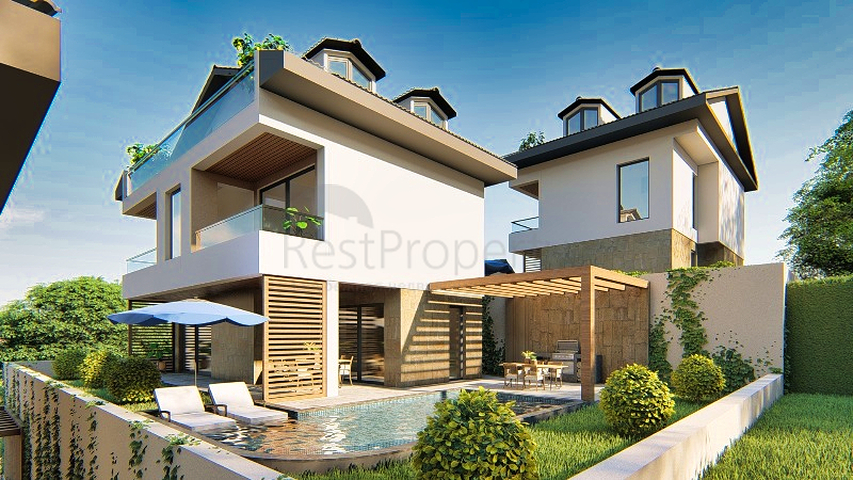 فيلا 4+1 قيد الإنشاء في منطقة فتحية 