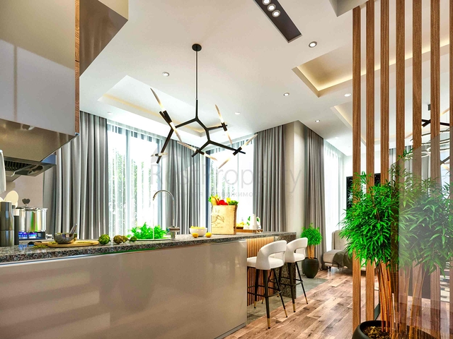 فلل في المجمع ، تخطيط 4 + 1 في منطقة دوشيميالتي-أنطاليا 