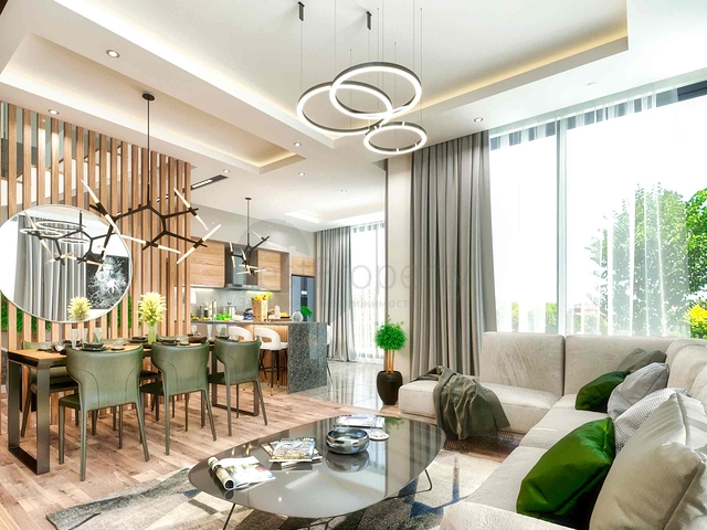 فلل في المجمع ، تخطيط 4 + 1 في منطقة دوشيميالتي-أنطاليا 