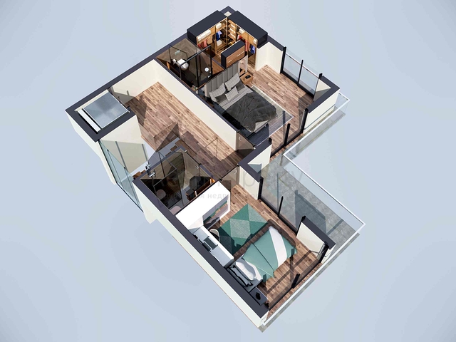 فلل في المجمع ، تخطيط 4 + 1 في منطقة دوشيميالتي-أنطاليا 