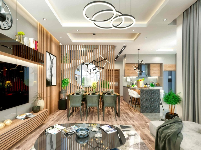 فلل في المجمع ، تخطيط 4 + 1 في منطقة دوشيميالتي-أنطاليا 