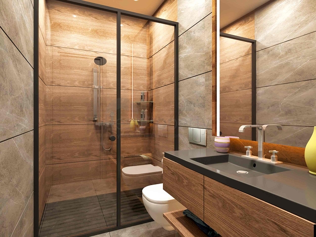 فلل في المجمع ، تخطيط 4 + 1 في منطقة دوشيميالتي-أنطاليا 