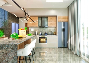 فلل في المجمع ، تخطيط 4 + 1 في منطقة دوشيميالتي-أنطاليا 