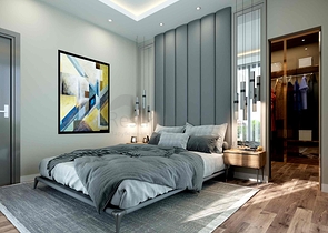 فلل في المجمع ، تخطيط 4 + 1 في منطقة دوشيميالتي-أنطاليا 