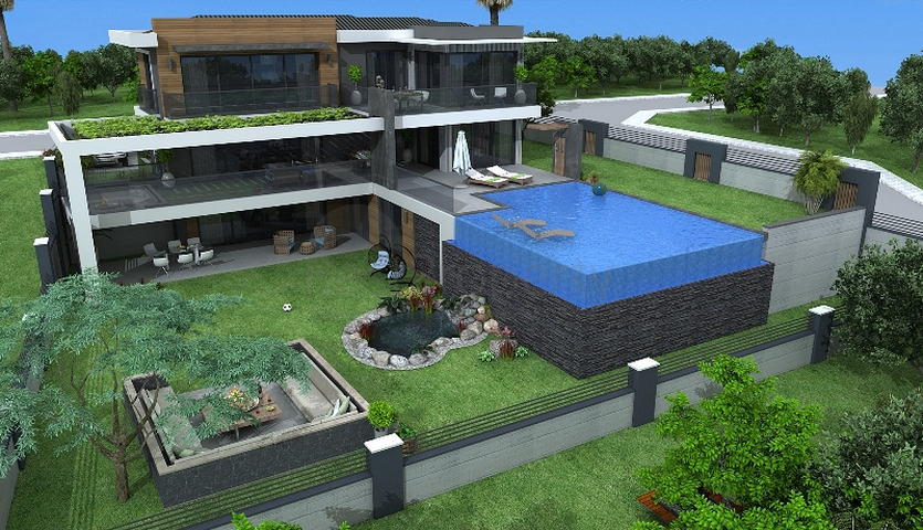 فيلا جديدة 4 + 1 في منطقة فتحية 