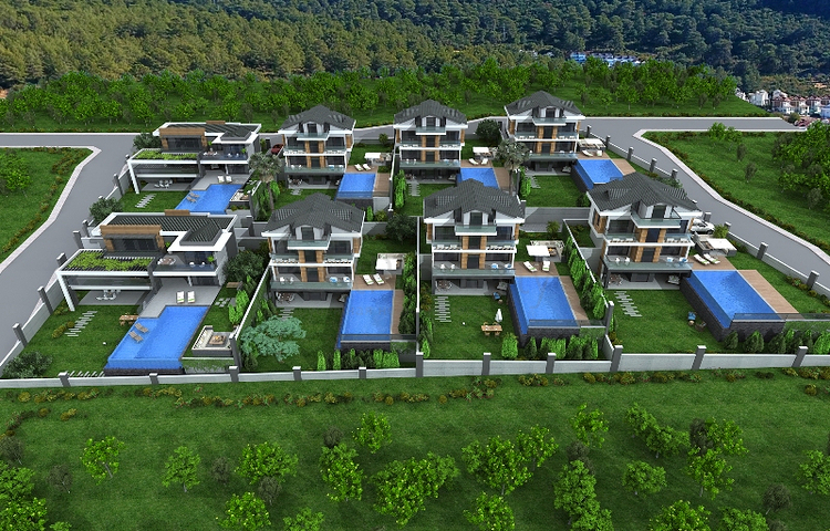 فيلا جديدة 4 + 1 في منطقة فتحية 