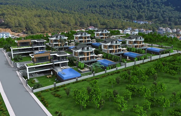 فيلا جديدة 4 + 1 في منطقة فتحية 