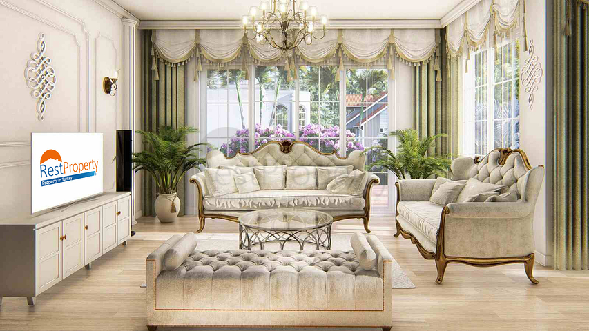 فيلا جديدة 4 + 1 في دوشيمالتي-منطقة أنطاليا 