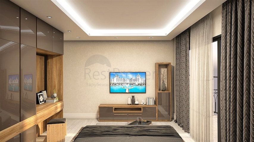 شقة مخطط طابق 5 + 3 في بيليك-منطقة أنطاليا 