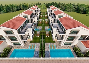 شقة مخطط طابق 5 + 3 في بيليك-منطقة أنطاليا 