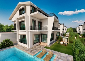 شقة مخطط طابق 5 + 3 في بيليك-منطقة أنطاليا 